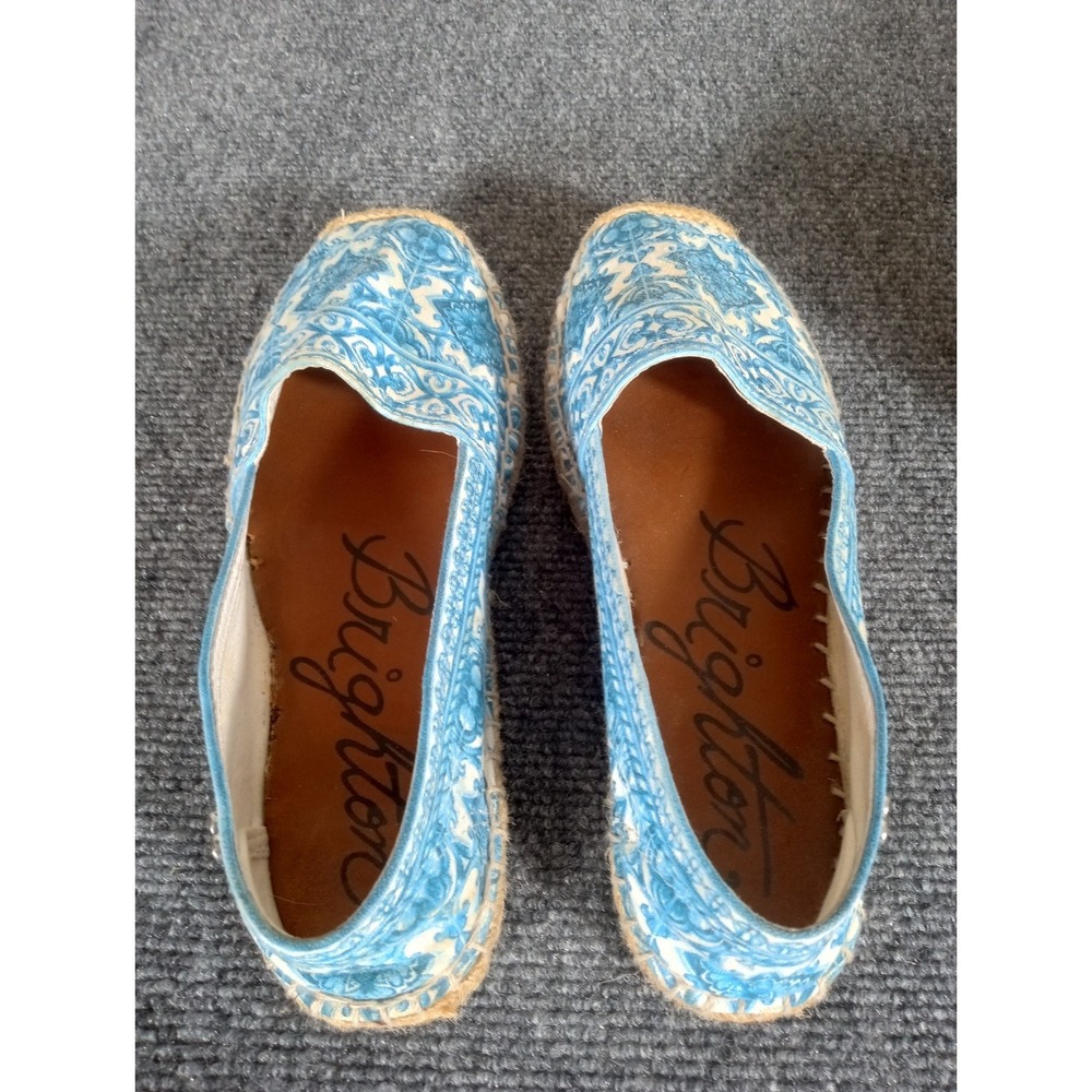Brighton Espadrille Flats Blue Belina Bali Canvas Bella Capri - Women Size 6M - Picture 4 of 8